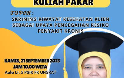KULIAH PAKAR : Skrining riwayat kesehatan klien sebagai upaya pencegahan resiko penyakit kronis